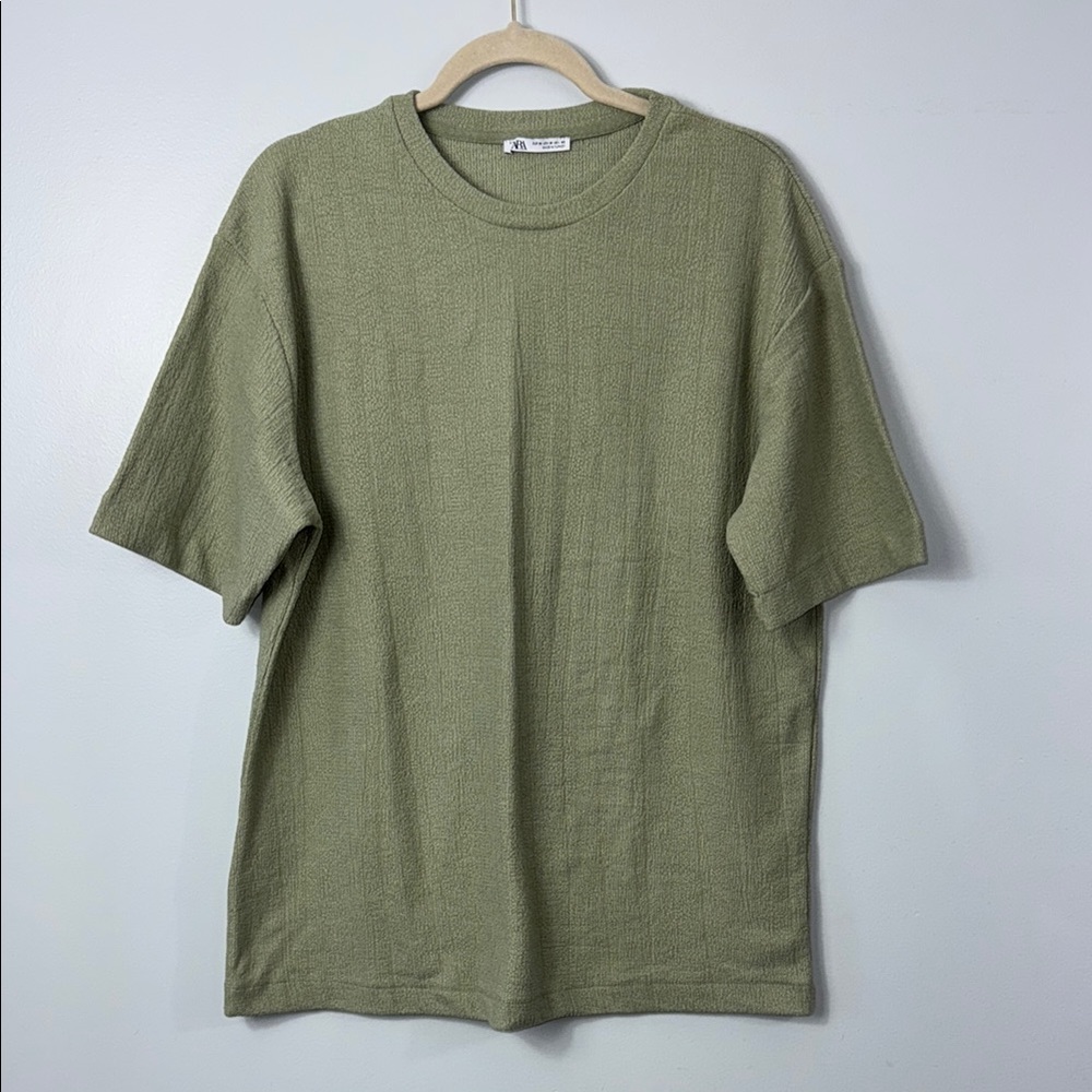 Zara Sage Green Short Sleeve Tee